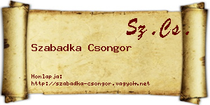 Szabadka Csongor névjegykártya